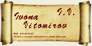 Ivona Vitomirov vizit kartica